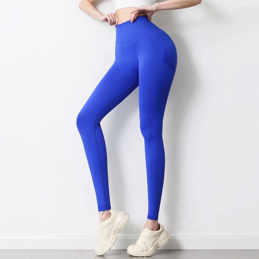 Lightweight Gym Yoga Seamless Pants Sports Clothes High Waist Lift Skinny Tight Stretchy High Waist Athletic Exercise Fitness Leggings Comfortable Activewear Pants
