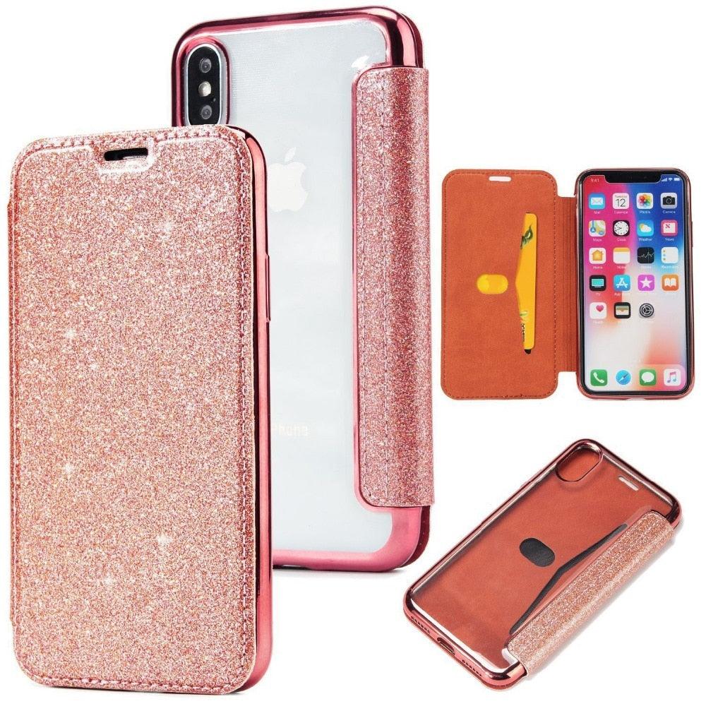 Luxury Slim Leather Wallet Flip Case For iPhone 14 Pro 13 12 Card Holder Cover Shock-Absorption Anti-Scratch Bumper Back Cover for New iPhone