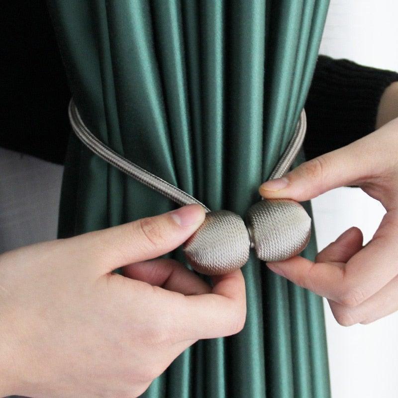 Magnetic Curtain Buckle Holder Tieback Window Accessories Curtain Decorative Curtain Tiebacks  Magnetic Curtain Tiebacks European Style Decorative Curtain Drape Tie With Strong Magnetic For Home And Office Decoration