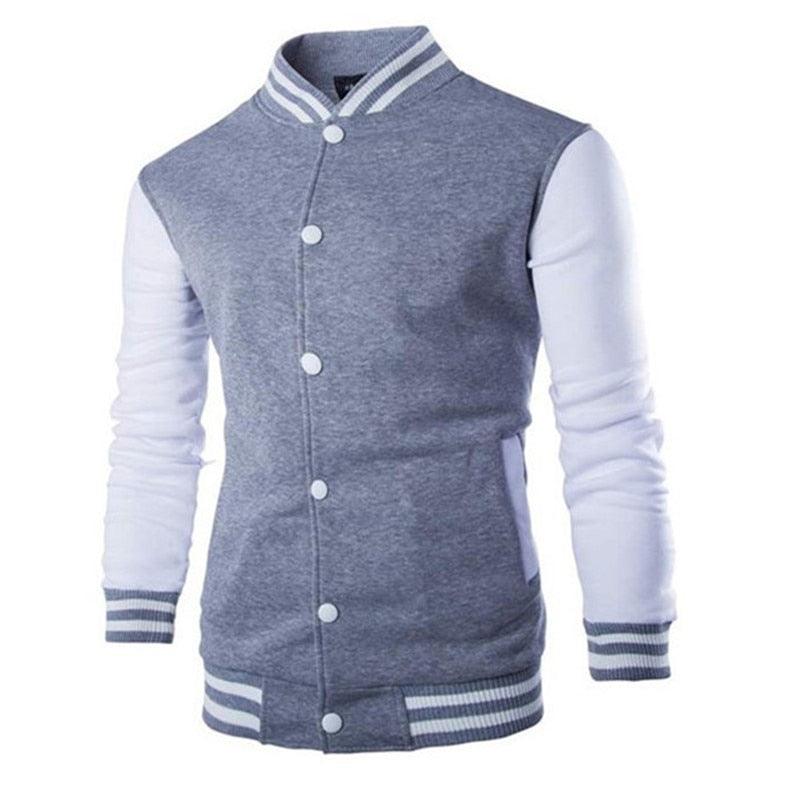 Mens Fashion Casual Slim Fit Jacket Men/Boy Baseball Jacket Men Fashion Design Classic Elegant Clothing Men's College Comfortable Jacket High School Long Sleeves Jackets