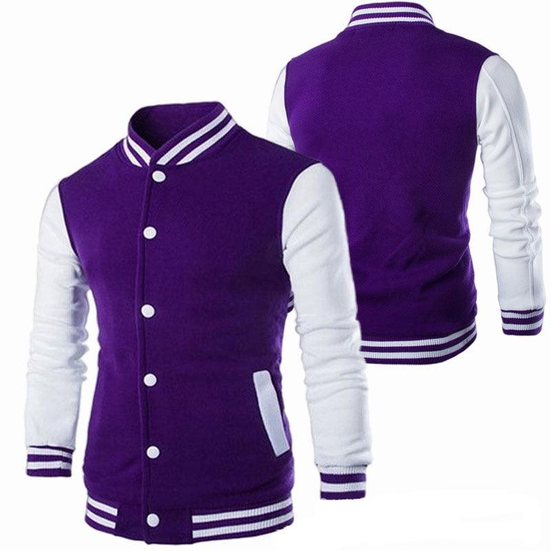 Mens Fashion Casual Slim Fit Jacket Men/Boy Baseball Jacket Men Fashion Design Classic Elegant Clothing Men's College Comfortable Jacket High School Long Sleeves Jackets