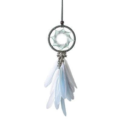 Mini 38cm Dream Catchers Hanging Room Decoration Indian Style Feathers Pendants Bag Key Chains Wind Chimes  Wall Decor Native American Handmade For Bedroom Car & Wall Hanging Decoration Ornaments Dream Catchers For Girls Boys Room