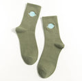 Combed Out Of Pure Cotton Socks Autumn Cute Japanese Harajuku Planet Magic Array Embroidery Long Socks Korean Style Kawaii Girls Socks For Men And Women
