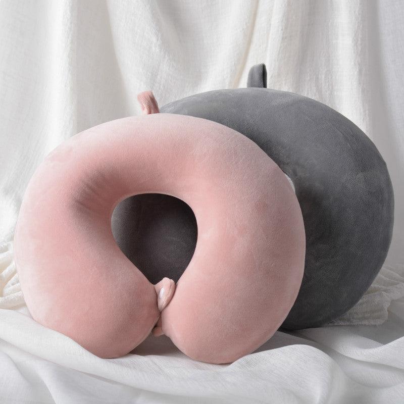 Memory Foam U-Shaped pillow Slow Rebound Neck Pillow Nap Airplane Pillow Travel Cartoon Memory U-Shaped Headrest Long Trip Sleep With No Neck Pain Super Soft Memory Foam Neck Pillow Easy Washing With Removable Cover By My Perfect Dream