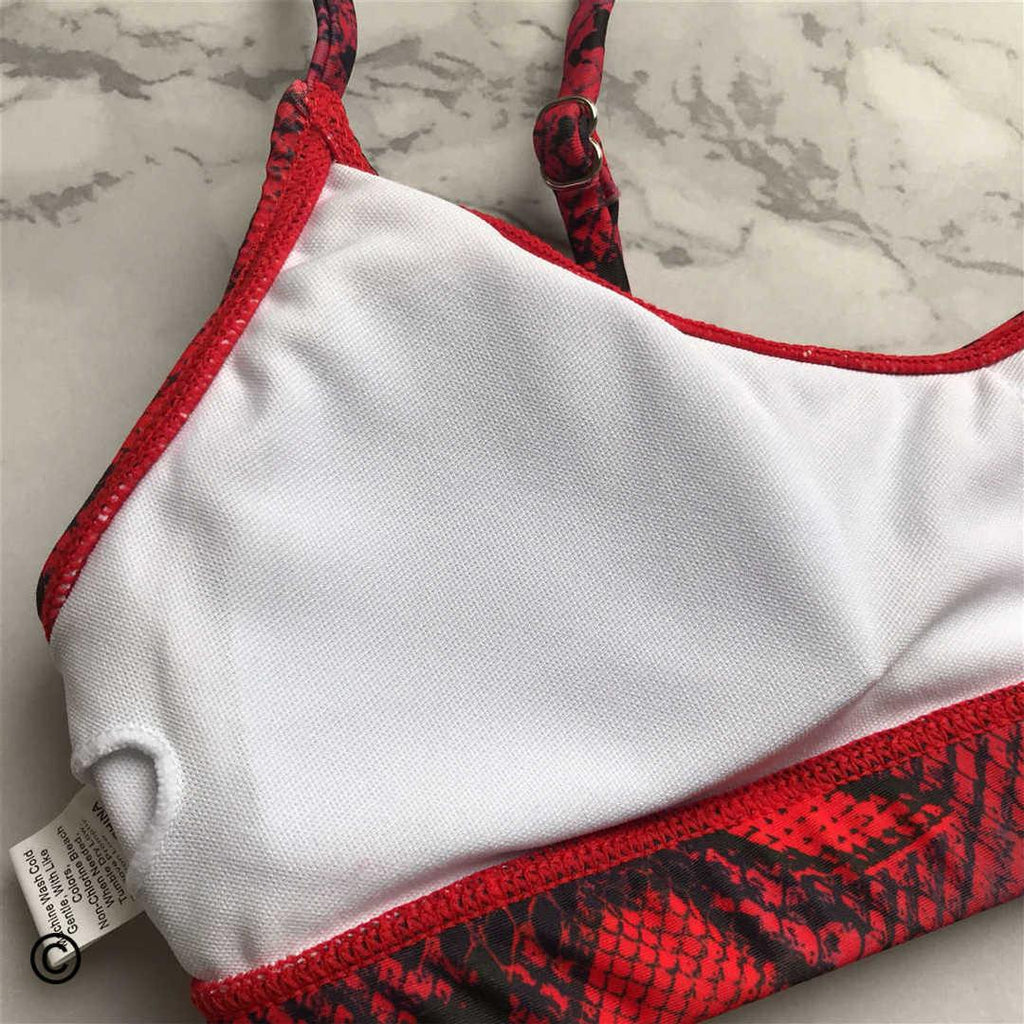 Leopard Bikini Women Swimwear Female Swimsuit Women Two Pieces Scalloped Bikini Set Swimsuits  Bathing Suit Two-pieces Bikini Set Bather Bathing Suit