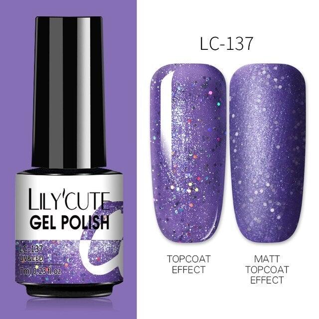 2022 New Fashion Purple Womens Nail Gel 7ml Permanent UV LED Base Matte Glossy Luxury Colorful Effect Nail Gel for Women and Girls