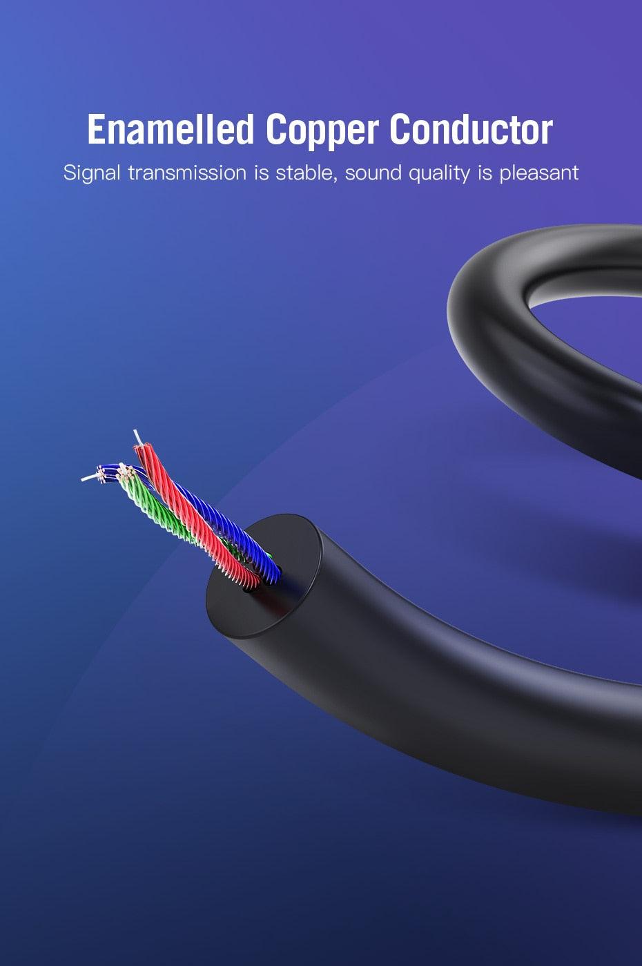 2.5mm to 3.5mm Aux Audio cable Jack For Car Smart Phone Speaker Headphone Moible Phone