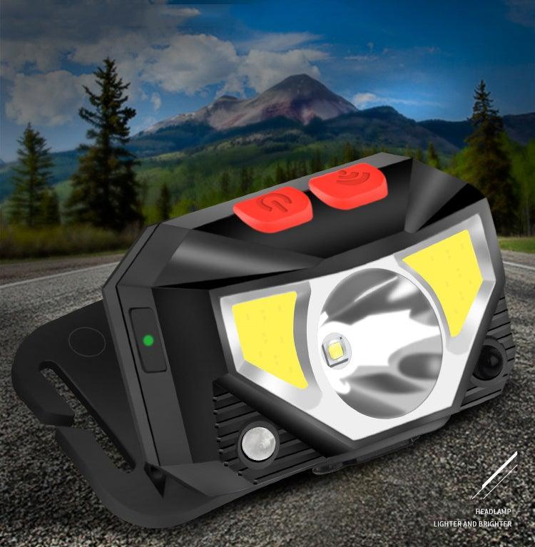 Rechargeable LED Powerfull Headlamp Flashlight USB Waterproof Headlamp Motion Body Sensor Headlight For Adults & Kids Camping Flashlight Outdoors Camping Running Biking Fishing