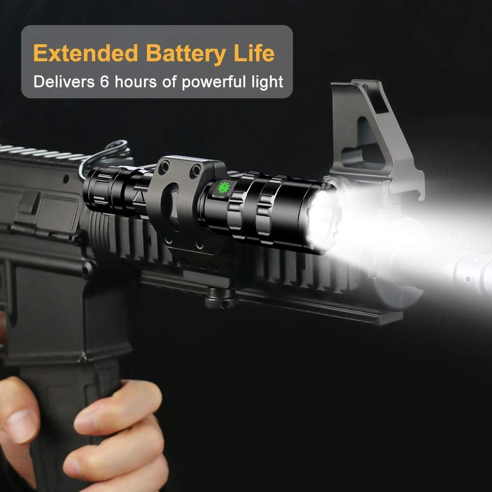 Rechargeable  LED Tactical Flashlights Waterproof Powerful High Lumen Super  Bright Power LED Aluminum Flashlight For Hiking Outdoor Camping Fishing Jogging Running HouseholdPowerful Light