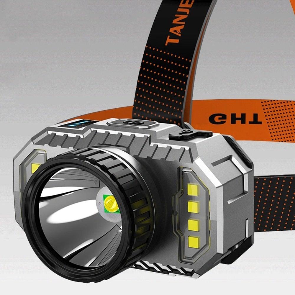 Rechargeable Super Bright High Lumen  Strong Light LED Head-Mounted Headlamp Waterproof Long-Range Flashlight For Outdoor Camping Household Riding  Night Fishing Headlight