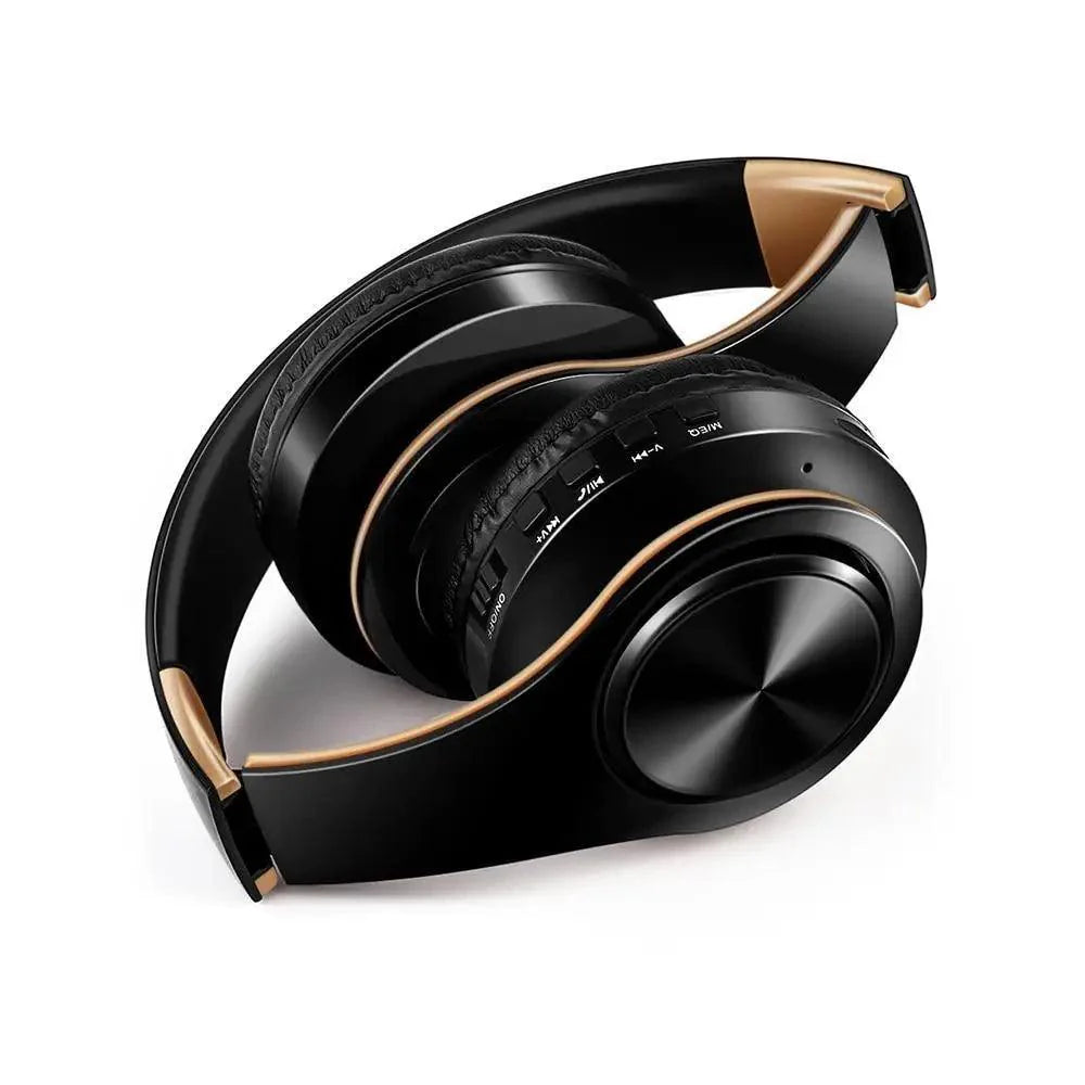 Retro Stereo Earphones Bluetooth Headphone Music Headset FM And Support SD Card With Mic And Volume Control, Wireless And Wired Headset