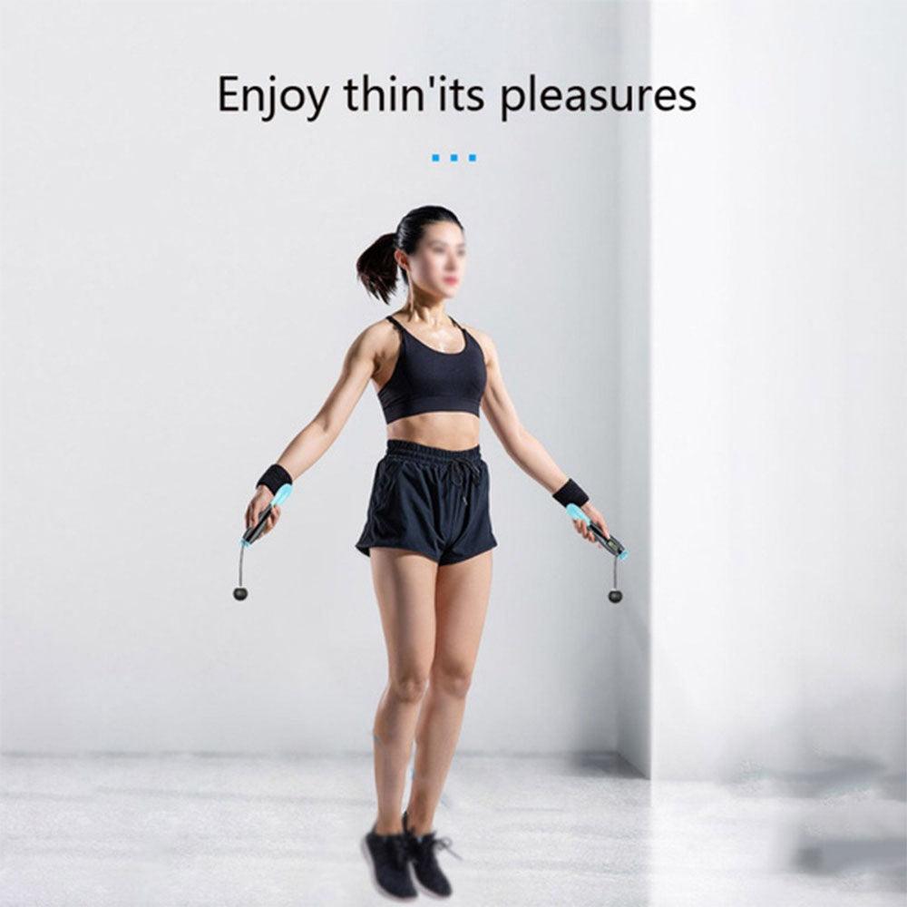 Smart Creative Counting Skipping Rope Wireless Skip Rope Electronic Digital Lose Weight Cordless Jump Ropes Weighted Cordless Jump Rope For Fitness Jump Rope Counter Adjustable Speed Skipping Rope For Men Women
