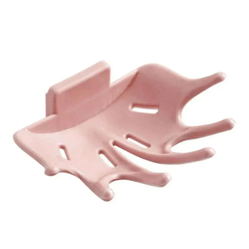 Soap Holder Bathroom Shower Dish Plates Storage Box With Drain Wall Mounted Self Adhesive Plastic Supplies Bathroom Soap Rack Suction Cup Bathroom Soap Dish Holder Shower Soap Dish Saver Tray Bar Soap Sponge Holder for Shower Bathroom Tub and Kitchen