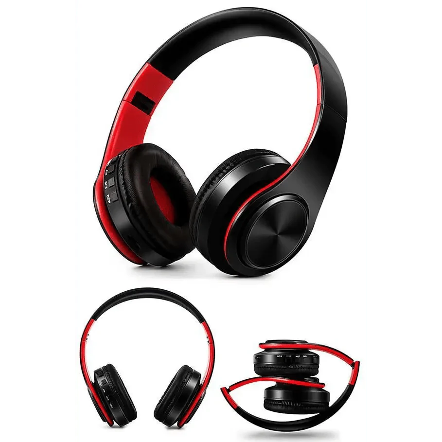 Stylish Wireless Bluetooth Headphone Stereo Headset Music Headset Foldable Wireless and Wired Stereo Headset Micro SD/TF FM For Cell Phone PC