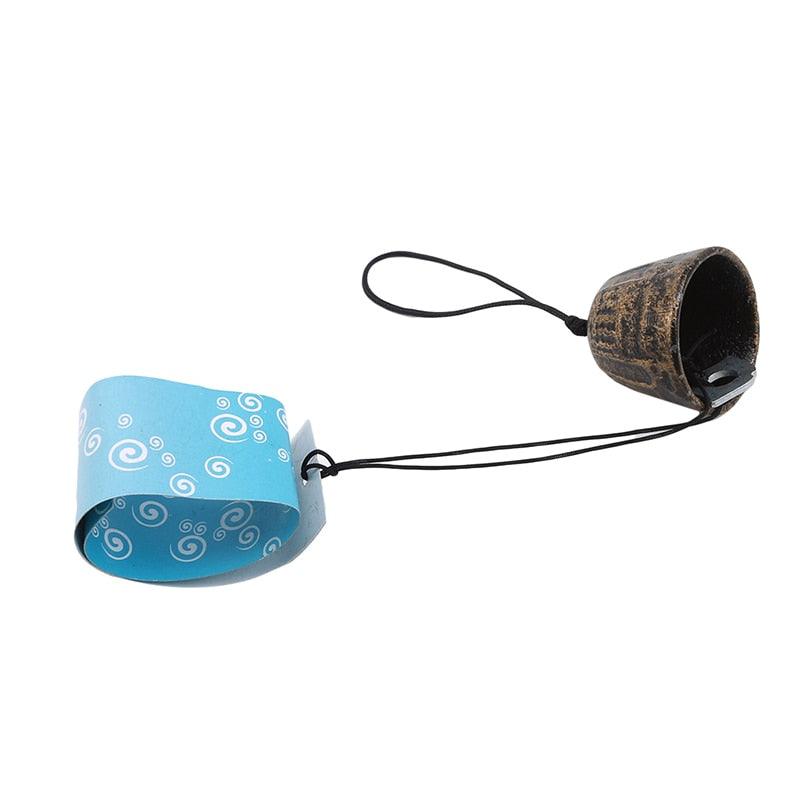 Temple Bell Pendant Lucky Wind Chimes Japanese Lucky Feng Shui Small Wind Chime Sound Clapper Home Garden Outdoor Decor Gift Cast Iron Outdoor For Good Luck Home Garden Patio Hanging Decoration Gift