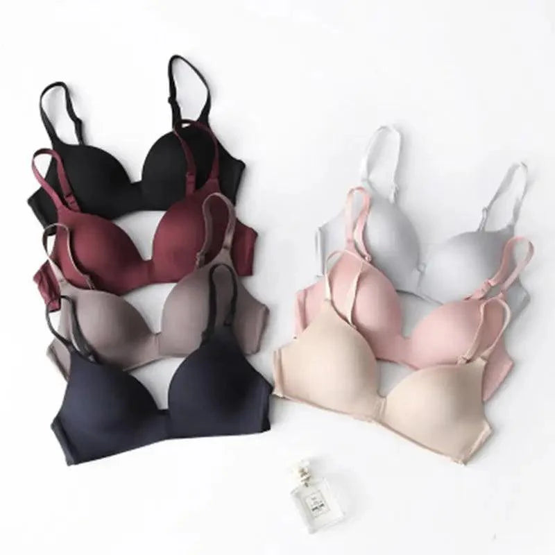 Seamless Bras for Women Push Up Bra No Wire Brassiere A B Cup Underwear Bra Three Quarters 3/4 Cup Thin Soft Sexy