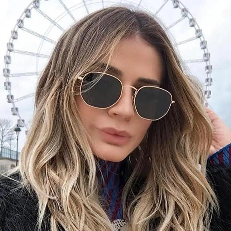 Unisex Luxury Summer Square Men Sunglasses UV400 Sun Glasses Women Metal Frame Glasses Ladies Eyewear