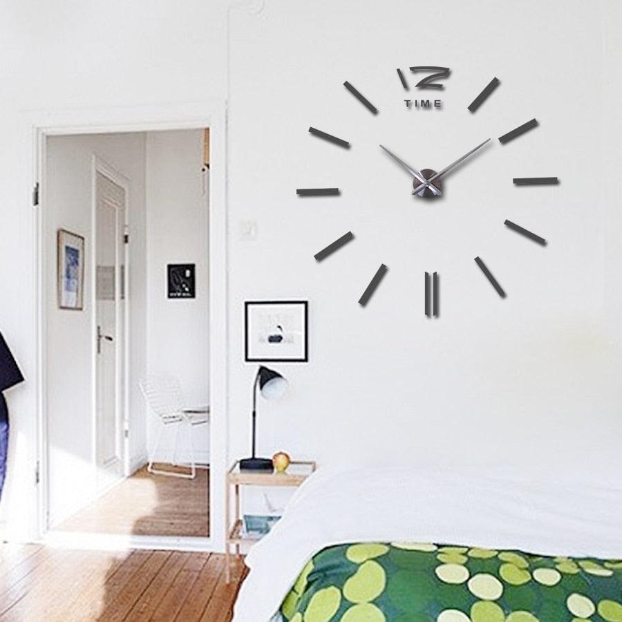 Wall Clock Watch Clocks 3D Frameless Wall Clock Large Stickers Wall Decoration for Living Room Bedroom 3D Acrylic Mirror Stickers Living Room Quartz Needle Europe