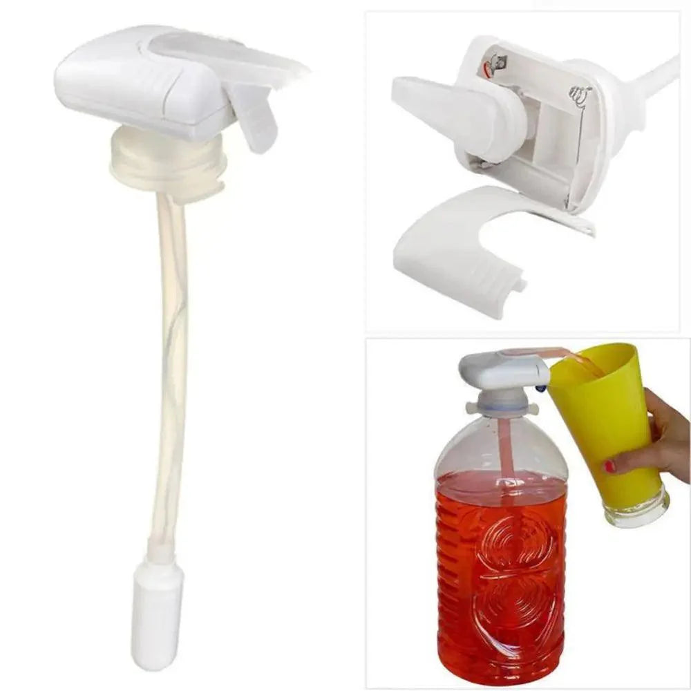 White Automatic Drink Dispenser For Fridge Gallon Magic Tap Electric Water Milk Drink Beverage Hands-Free Dispenser Spill Proof Convenient Dispenser One-Handed Operation Suitable For Outdoor And Home Kitchens