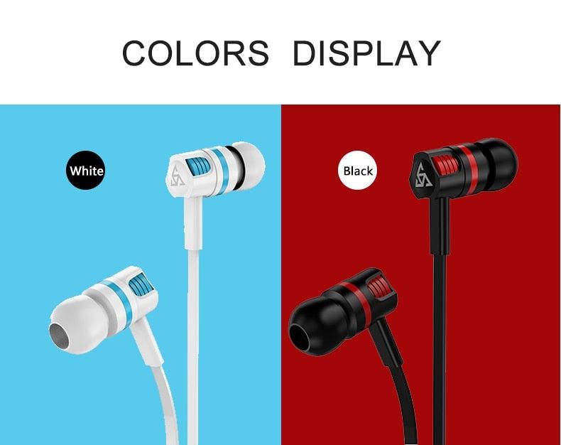 Wired in-Ear Headphones With Tangle-Free Cord Noise Isolating Bass Driven Sound Metal Earphones Carry Case Ear Bud Tips In-ear Earphone  Super Bass Sound Sport Headset With Mic for Phones Ear Phone For Women 3.5mm