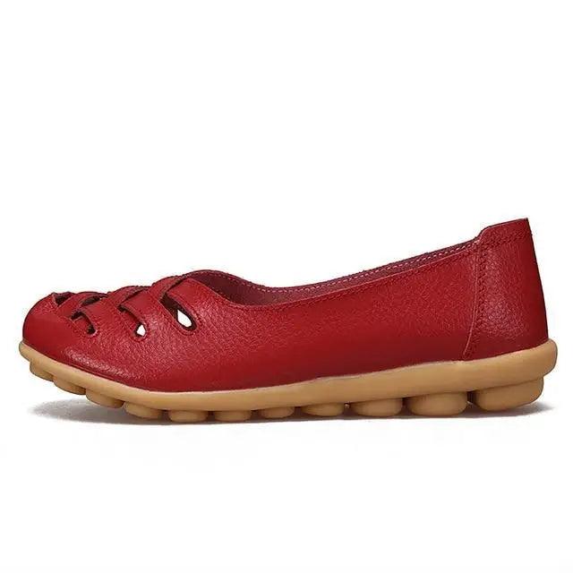 Women's Genuine Leather Flats Sandals Elegant Comfortable Soft Non Slip Design For Women